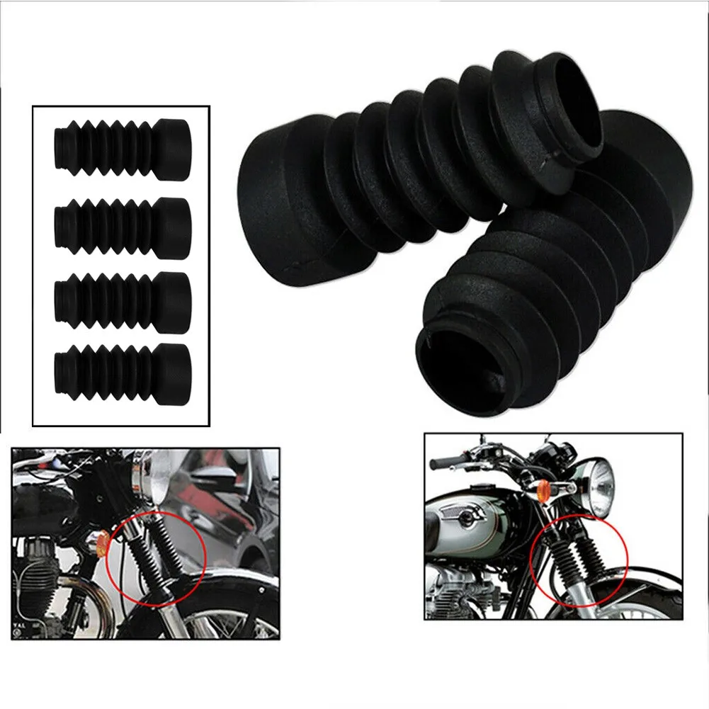 1Pair Motorcycle Fork Corrugation Rubber Dust Front Fork Accessories Dust Cover Gaiters Boots Motorcycle Parts