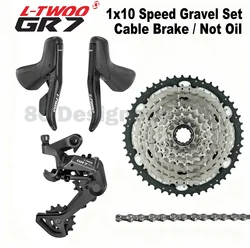 LTWOO GR7 1x10 Speed, 10s Road Groupset, R/L brake Shifter+Rear Derailleurs+10v 46T/50T Cassette+Chain, gravel-bikes Cyclo-Cross