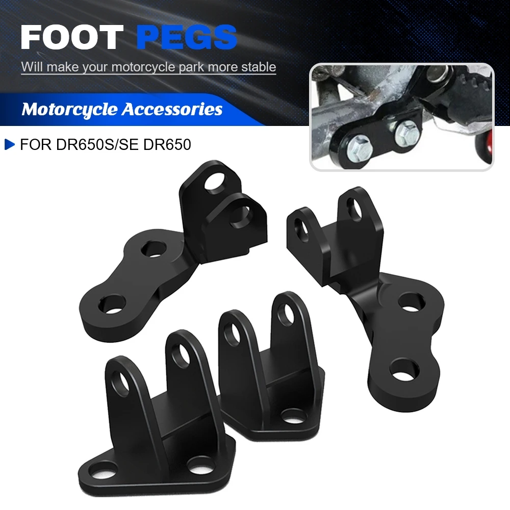 

Motorcycle Footpeg Lowering Mounts Aftermarket Enlarged Wide Foot Pegs FootRest Footpegs Rests Pedals For SUZUKI DR650S/SE DR650