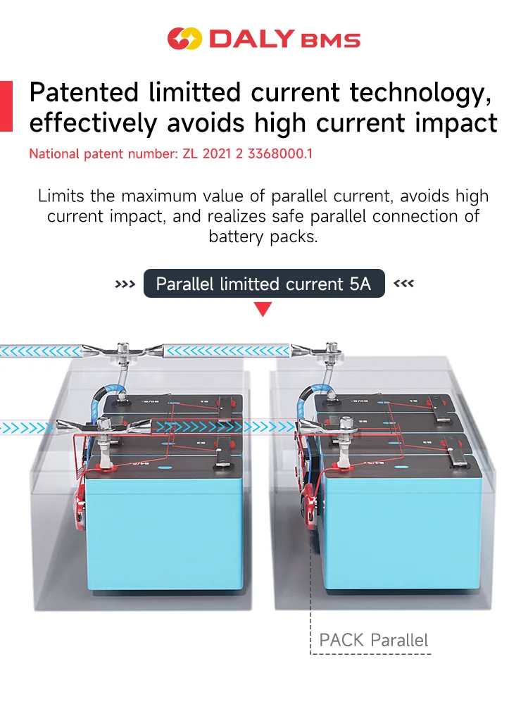 DALY Lifepo4 BMS Parallel 5A 8S 24v li-ion LTO Free BT RS485 CAN 4S 10S 12S 16S 20S 12V 36V 48V 60V 72V 84V With Temp Sensor NTC