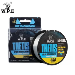 W.P.E THETIS 300m Nylon Fishing Line Monofilament 0.30mm-0.50mm Bass Carp Fishing Line Main Sinking Fishing Tackle 14.7-35.9lb