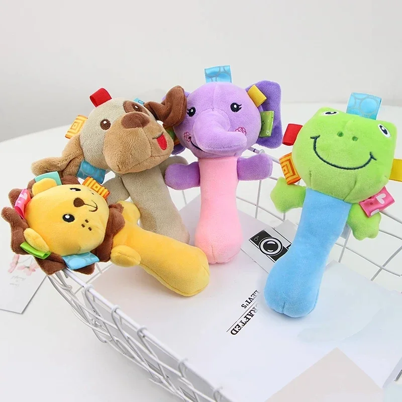 Baby Animal Rattles 0-12 Months Newborn Infant Stroller Bed Hanging Toy Visual Grab Ability Training Mobile Bell Dolls speelgoed