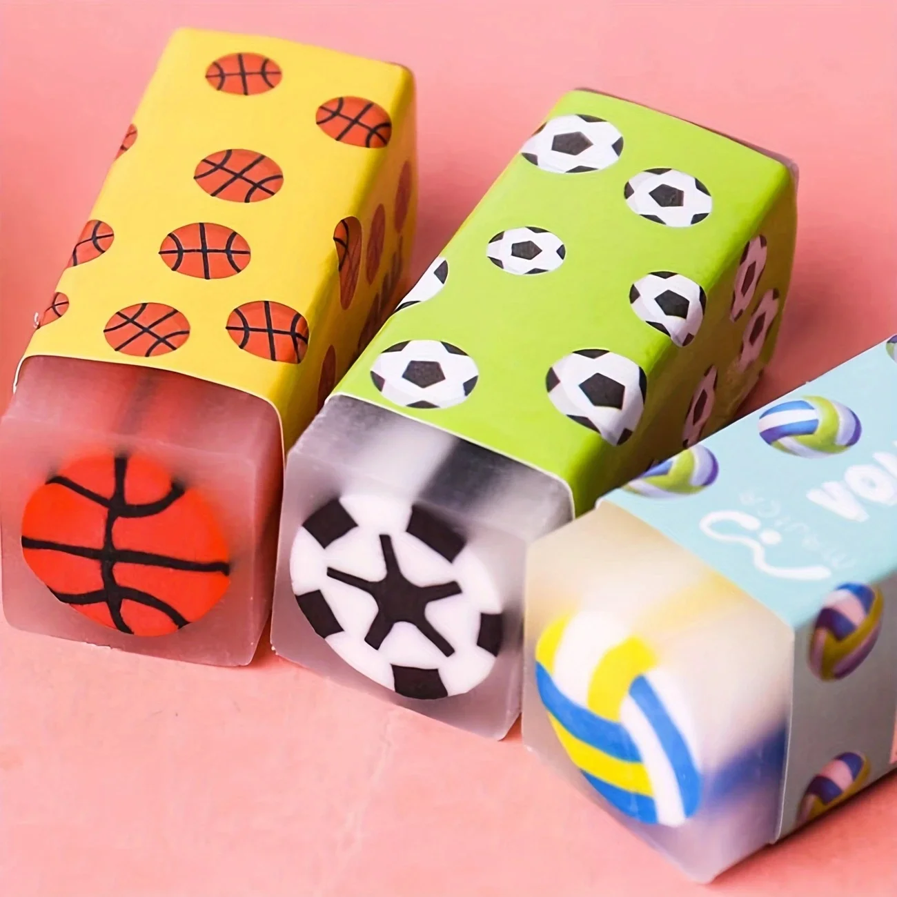 10pcs Sport Erasers Basketball Football Volleyball Erasers Fun Erasers Sports Ball Erasers For  Classroom Rewards Home