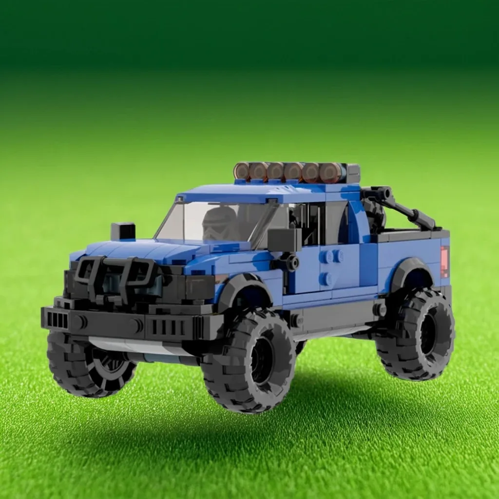 

421 шт. MOC внедорожный грузовик Fordes F150 Raptor 8wide классический пикап DIY модель строительные блоки игрушки на день рождения подарок