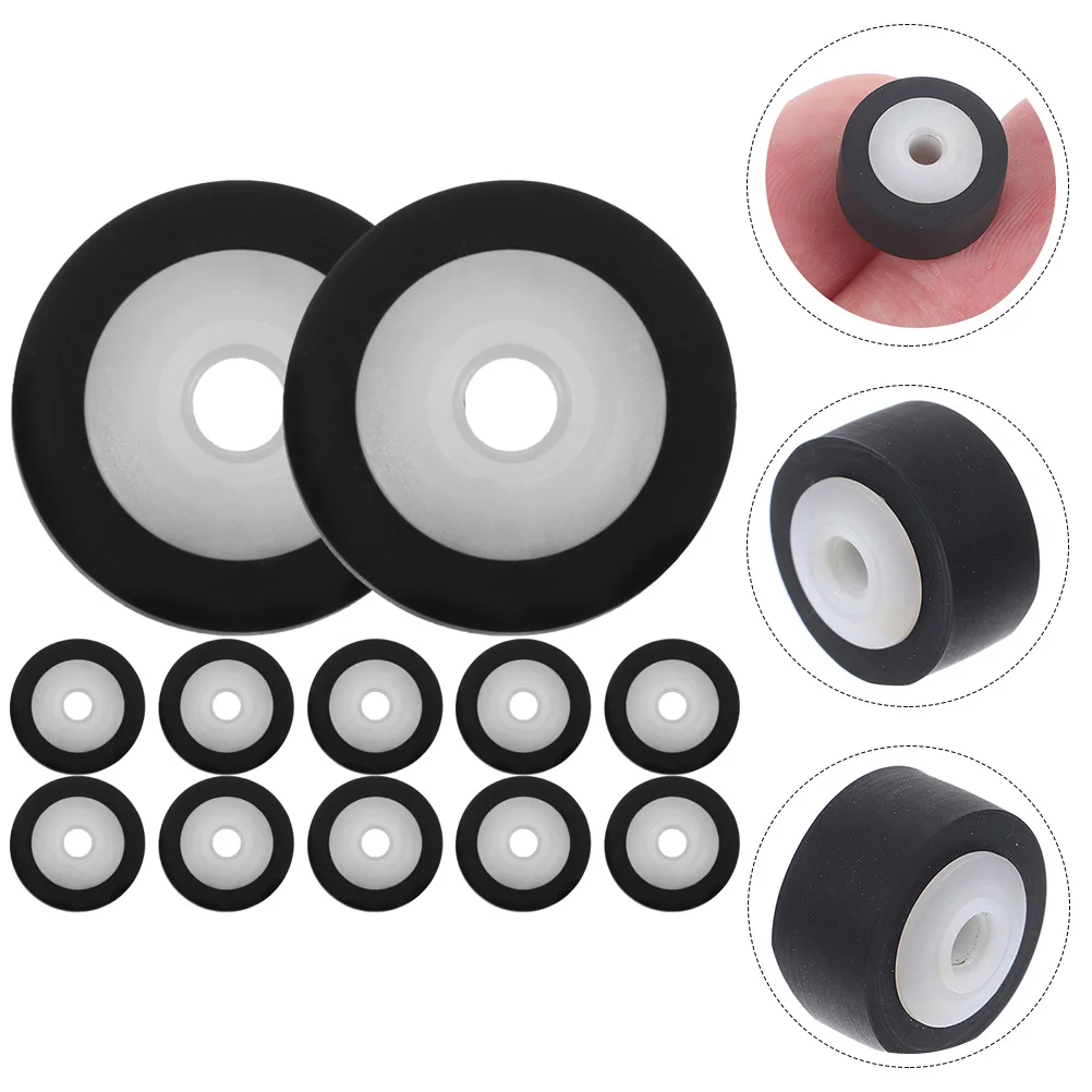 

12Pcs Pinch Roller Replacement Premium Plastic Bearing Wheel for Tape Recorder Audio Radio Cassette Deck Drive Maintenance