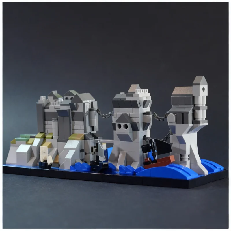 

812pcs MOC Iron Isles Pyke Game Thrones Castle Model Building Blocks Architecture Toys Christmas Gift Education DIY Creative
