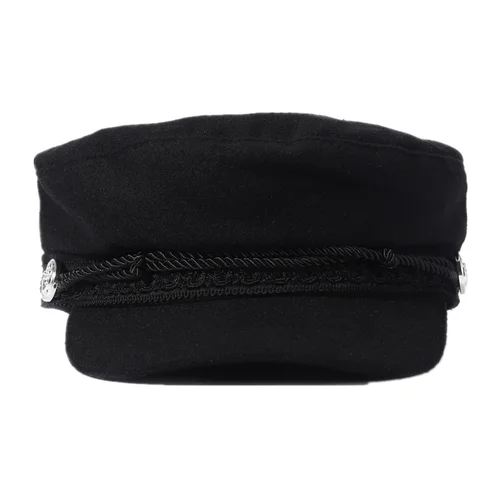 Imagen 2 del producto Boina negra de marinero para hombre y mujer, gorra de capitán, gorro octogonal de viaje, moda de primavera y otoño