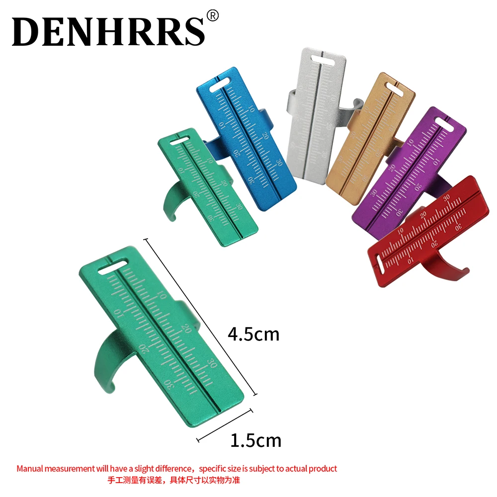 Dental Endo Rulers Span Measure Scale Endodontic Finger Rulers Aluminium Endo Ruler