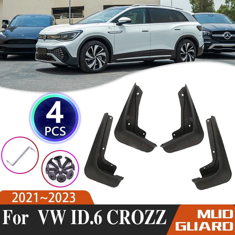 

Для Volkswagen ID 6 Crozz VW ID6 2021 2022 2023 автомобильные передние и задние колеса, брызговики, грязевые Брызговики, брызговики, Аксессуары для автомобилей