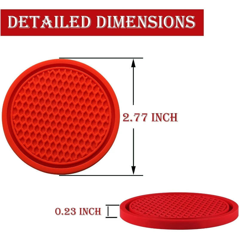 Picture 3: 4PCS Car Cup Coaster Universal Non-Slip Cup Holders Embedded in Ornaments Coaster, Car Interior Accessories