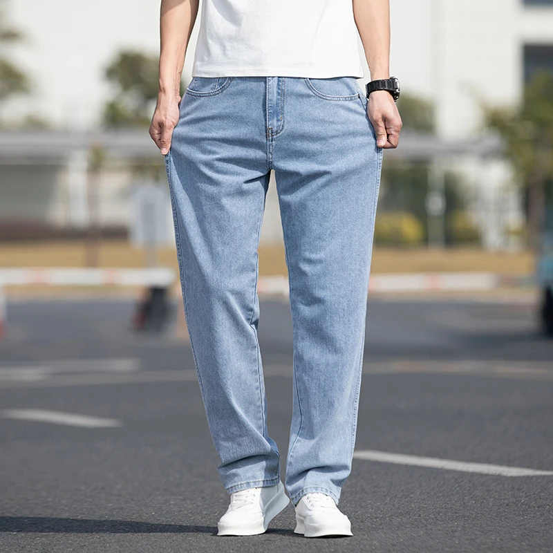 Men's New Spring and Summer Jeans Straight Fit, Versatile Men's Jeans Slim Fit, Classic, Comfortable and Versatile Men'strousers