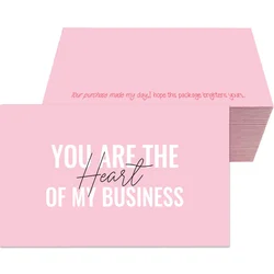 30pcs Pink Thank You for Your Support Cards Handwritten Lettering You Are The Of My Business Thank You Gift Card Small Business
