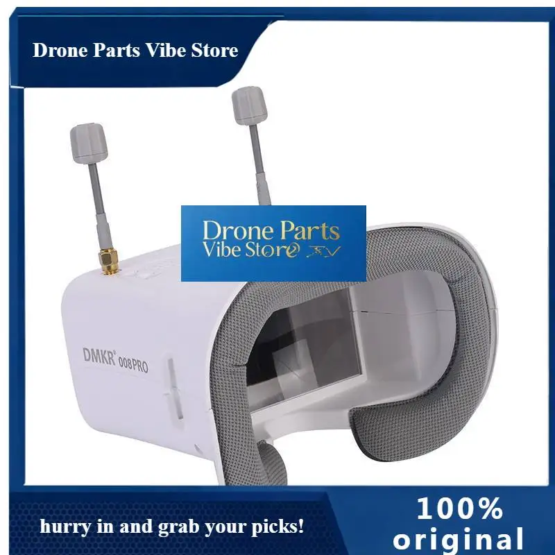 

Drone PartsDMKR 008D PRO 5.8G 4.3inch 800x480 FPV Goggles Built-in DVR 2000mAh Battery
