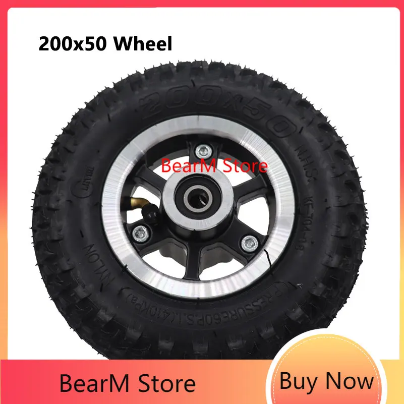 

200X50 Electric Scooter Tires with Aluminum Wheels for 8 Inch Folding Scooters Pocket Bicycles