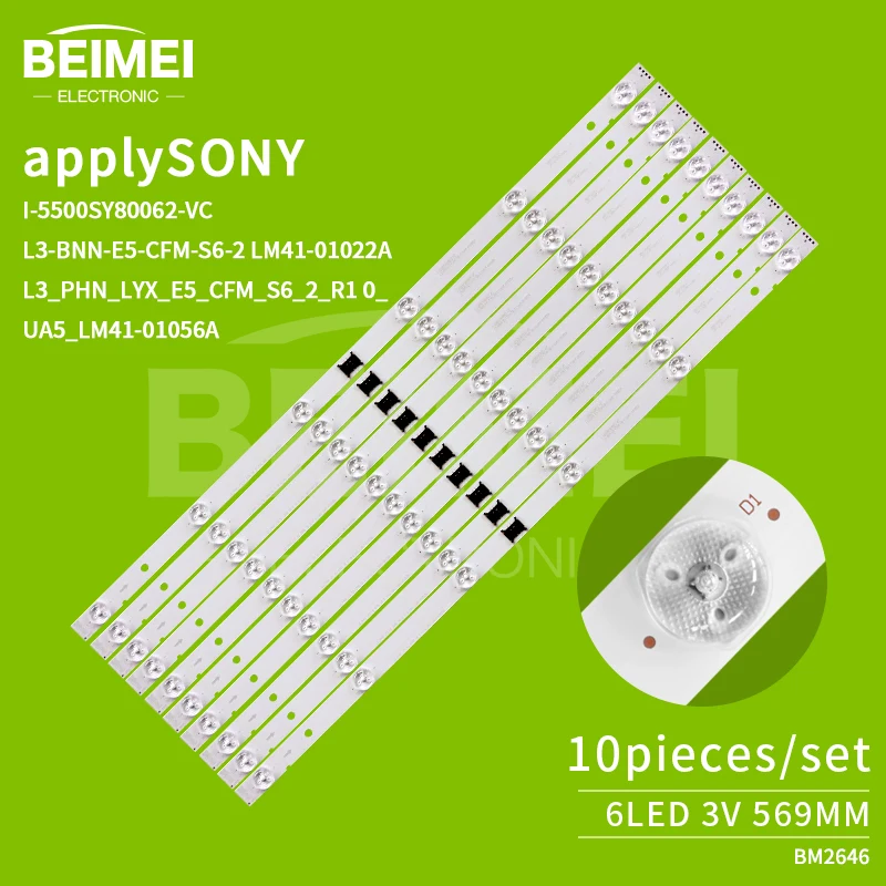 

LED TV backlight strips I-5500SY80062-VC L3-BNN-E5-CFM-S6-2 LM41-01022A L3_PHN_LYX_E5_CFM_S6_2_R1 0_UA5_LM41-01056A