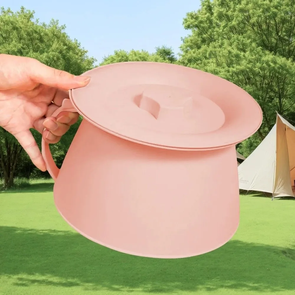 Durable 1.5L Chamber Pot Thickened Plastic Portable Urinal Leak-Proof with Lid Pee Bucket Camping