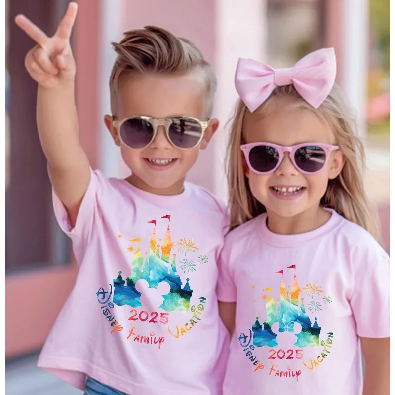 

Disney Family Vacation Shirts, Personalized Family Matching Shirts, Disney Team, Custom Minnie and Mickey Parent-child Shirts