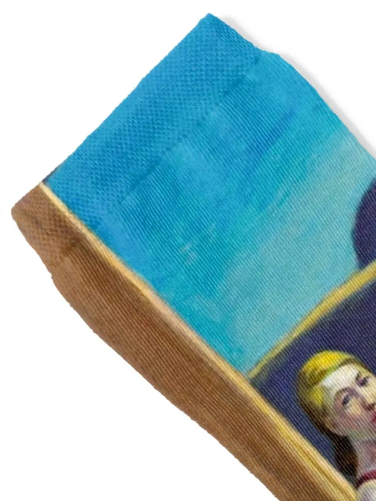 Edward Hopper - Western Motel - Minimalist Exhibition Art Poster Socks happy Children's Novelties Socks For Girls Men's