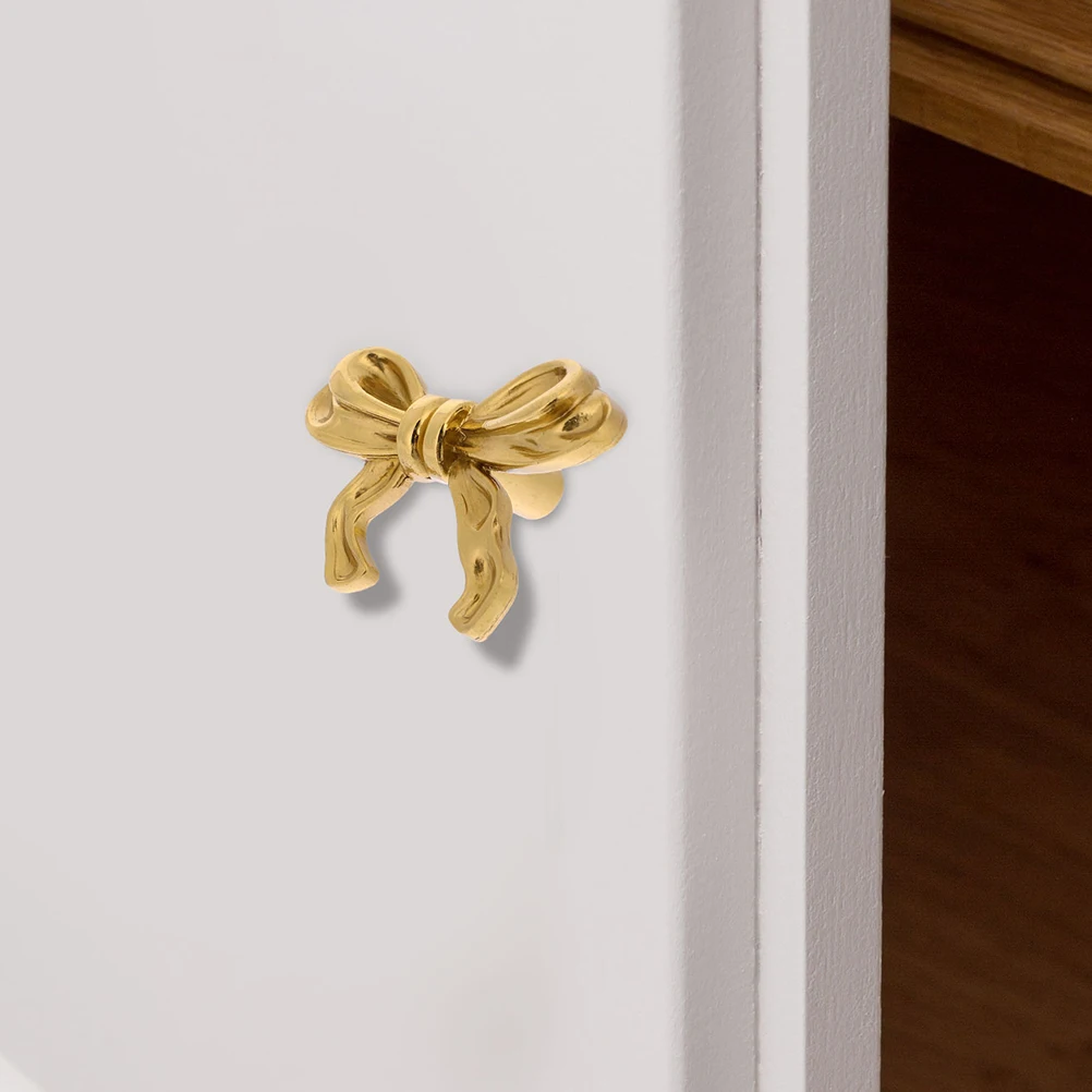 

Brass Bow Wardrobe Knob Dresser Gold Drawer Pulls Cabinet Hardware Closet Cupboard Handle Wardrobe Closet Door Handle