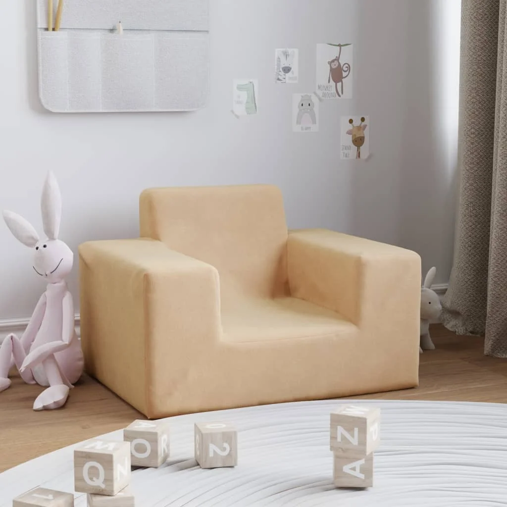 Kids Sofa Play Couch Soft Plush Comfortable Children's Armchair for Playing Sleeping Living Room Furniture Pet Cat Bed