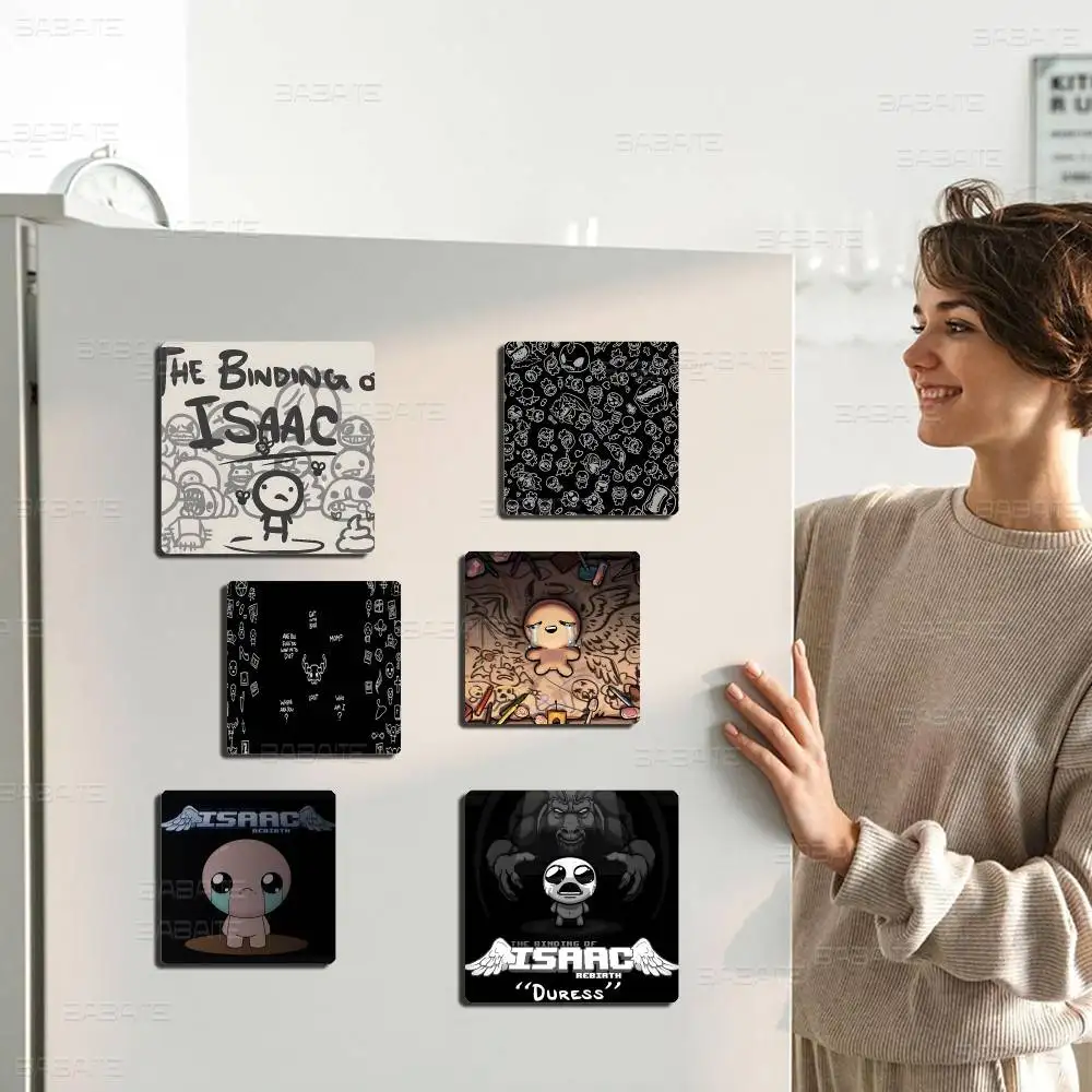 T-The Binding Of Isaac Photo Fridge Magnet Square Stickers Personalize Home Decor Souvenirs Gift