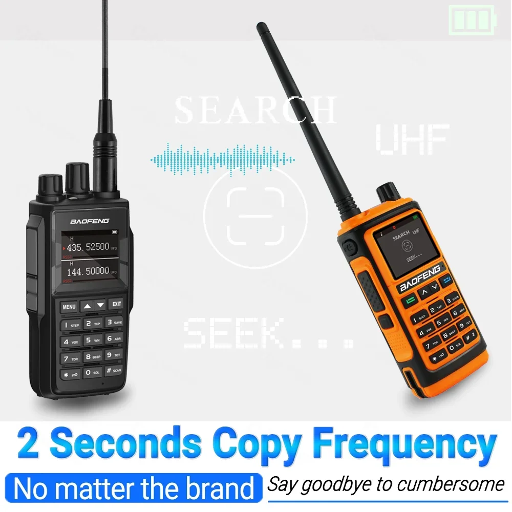 Baofeng 10W UV17 Max V2 Walkie Talkie Long Range Portable Ham Radio FM Professional 2-Way Radio For Hunting Six Bands Freq Copy