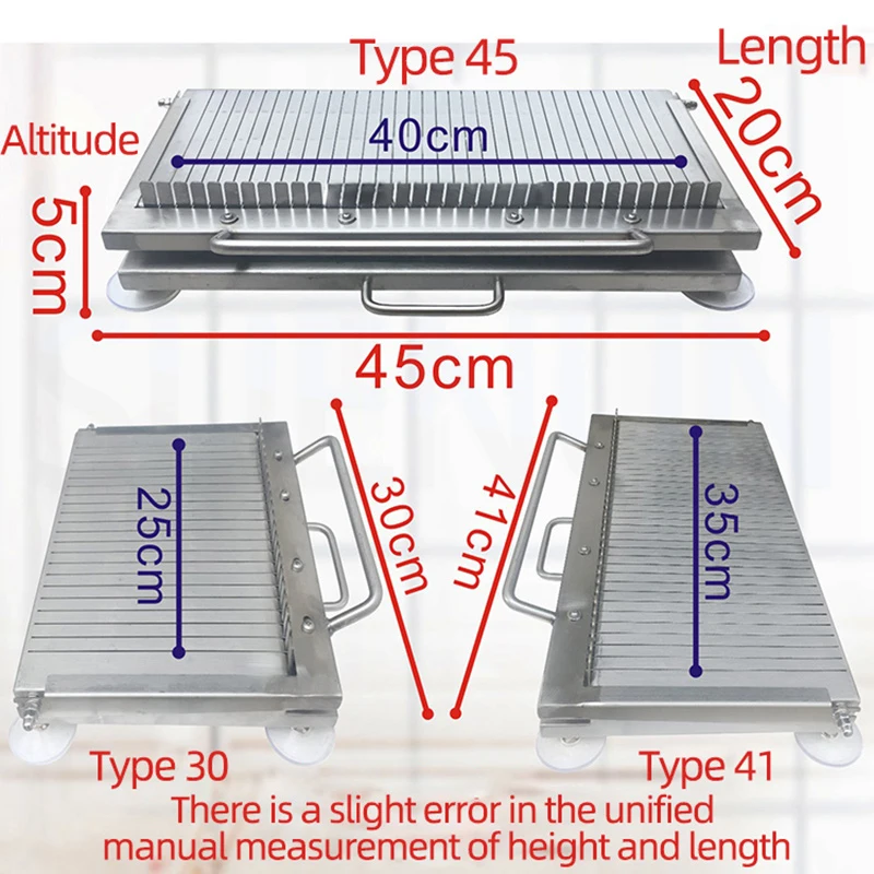 เครื่องหั่นอาหารสแตนเลสหนาแบบกดด้วยมือมีดสองคมความหนาเลือกได้