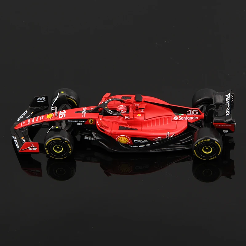 Bburago 1:43 2023 F1 Dust Cover Version Ferrari SF23 Alloy Car Formula Racing Diecast Model Toy Collection Gifts Leclerc Sainz