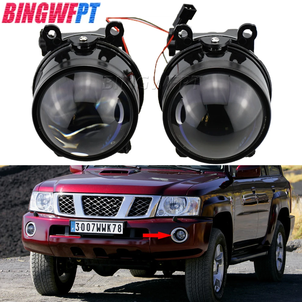 

Fog Lights Lens 3.0 Inch Bi-Xenon Projector Lenses for Nissan Safari Patrol Y61 Facelift 2005-2009 Daytime Running Lamps Light