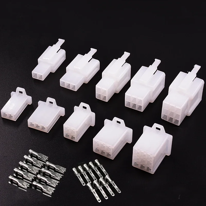 10Sets 2.8mm Automotive Electrical Connector Kit 2/3/4/6/9 Pin Waterproof Male Female Terminals for Car Motorcycle Wiring