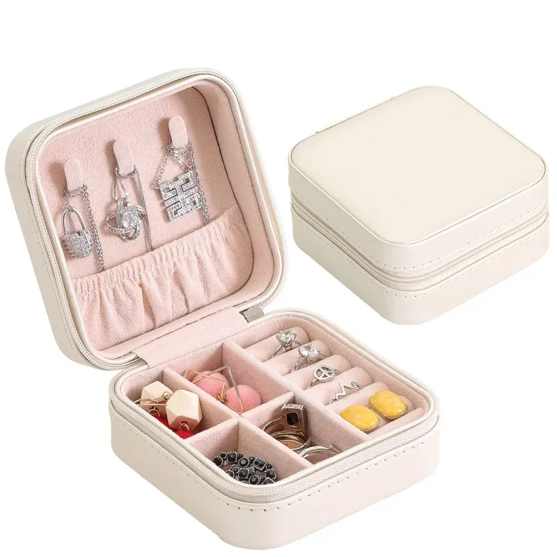 Juelee Portable Jewelry Box Leather 10