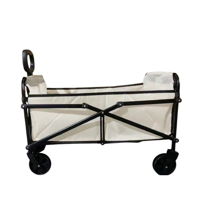 Outdoor  Hand Carts Trolleys Oem Odm Lightweight Folded Picnic Cart Foldable Collapsible Utility Cart   Folding Wagon