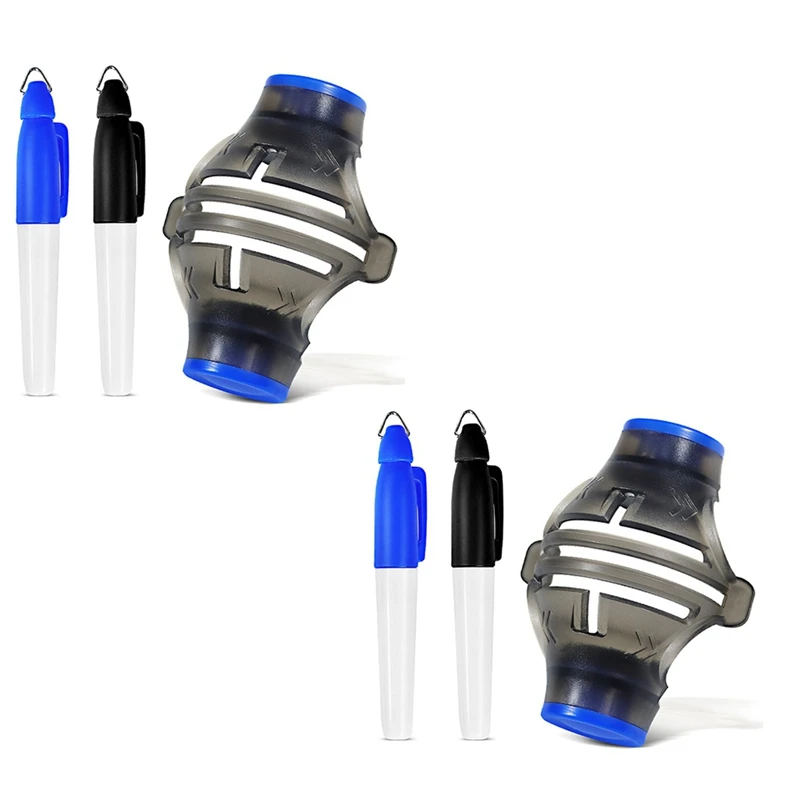 2pcs כדור גולף, סמן יישור כדור גולף, קו 3, קו סימון כדור גולף, כלי ציור קו כדור גולף, כלי ציור קו כדור גולף