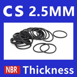 Thickness CS2.5mm Black NBR Nitrile Rubber O-rings Seals Gasket Washer temperature resistant wear-resistant oring