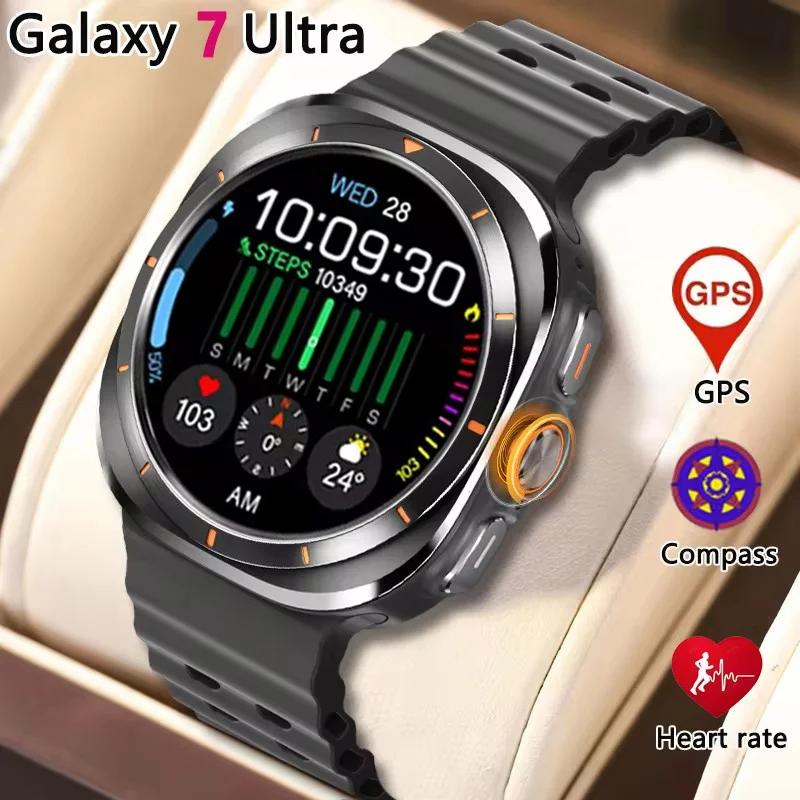 

2024 New For Samsung Galaxy Watch 7 Ultra Smart Watch Men Custom Dial HD AMOLED Bluetooth Call NFC GPS Tracker Sport SmartWatch