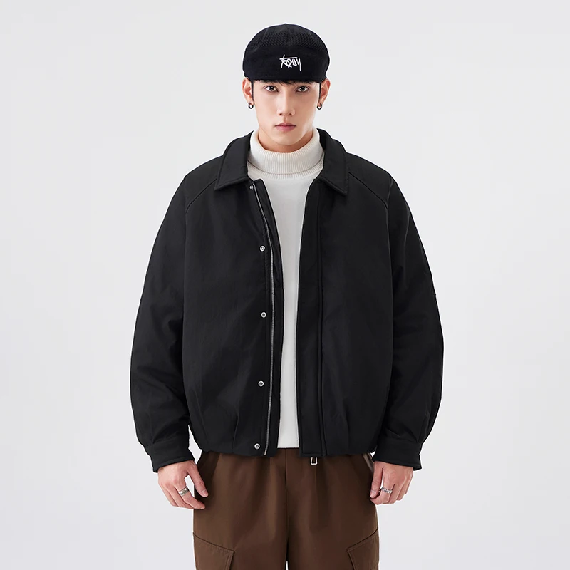 

Зимняя американская винтажная модная стеганая куртка мужская с хлопковой подкладкой деловая повседневная теплая куртка-карго теплое пальто мужская верхняя одежда