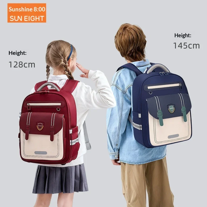 Sun Eight Binbes Backpack, Large‑Capacity Spine‑Protection, Water‑Repellent Reflective For Daily Outdoor Travel Ready Stock