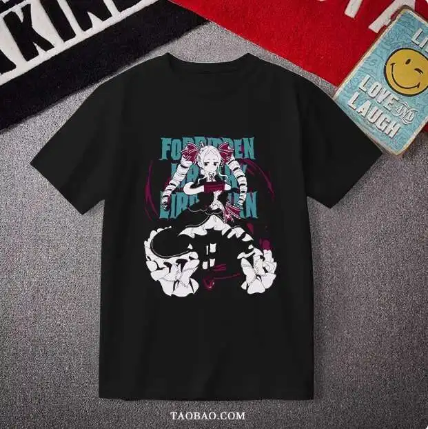 

Anime Re:Life In A Different World From Zero Beatrice Short Sleeve T-Shirt Summer Cosplay Costume Casual Student Loose anime