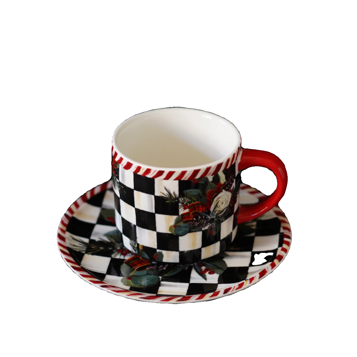 Vintage Tasse Qut Türkische Kaffeetasse Türkei Keramiktassen mit Untertasse Becher für Tee-Set Europäische Tania Bulhoes Keramikgeschirr Bar