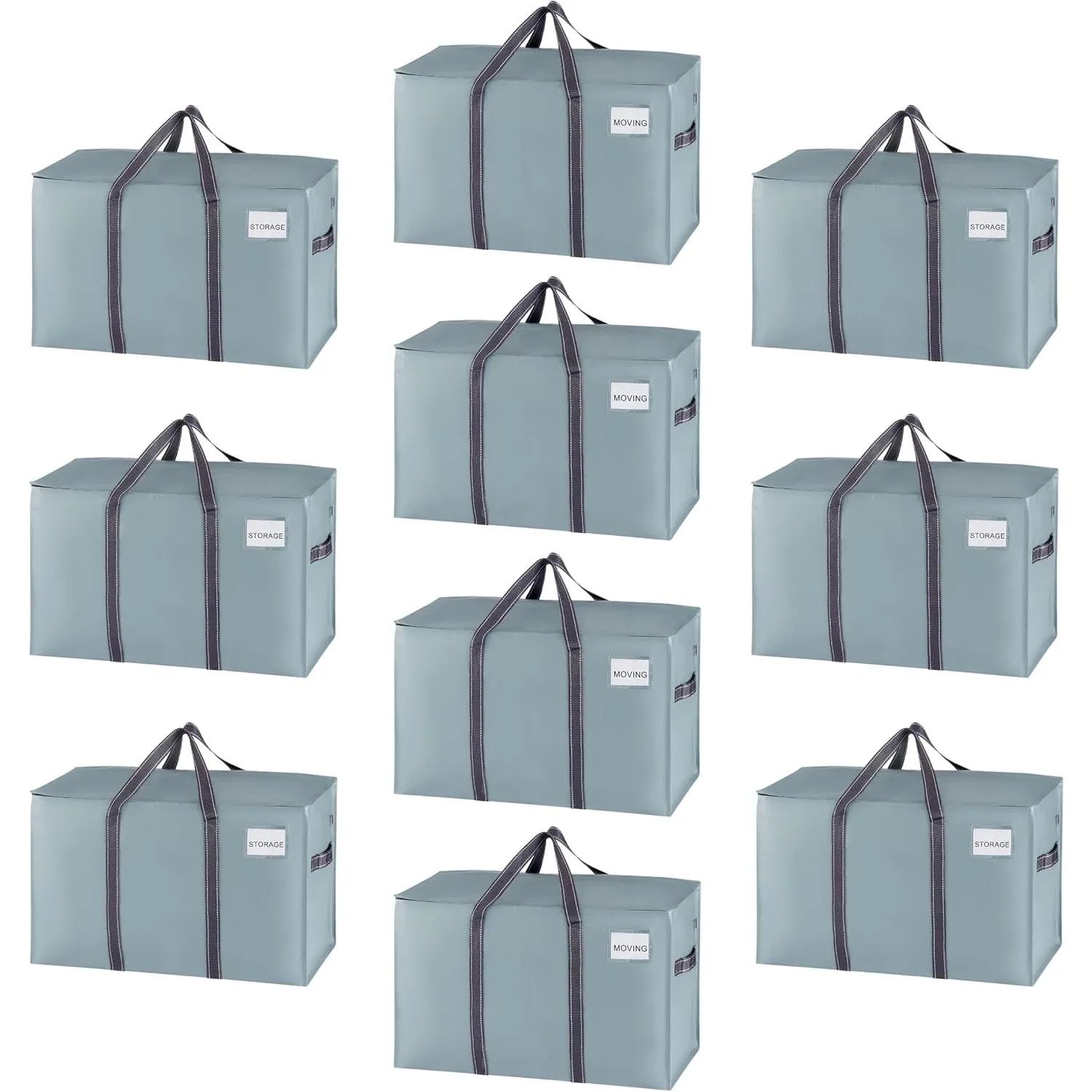 

10 Pack Moving Bags, Heavy Duty, Moving Boxes Alternative, Packing Storage Supplies for Dorm Room Essentials (10 Pack)