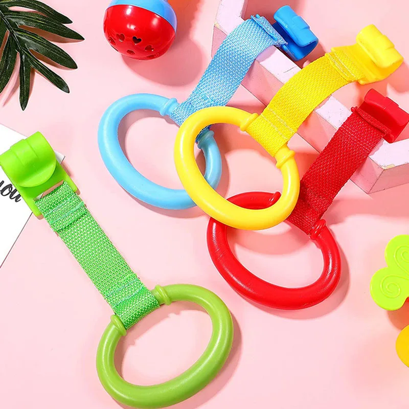 1Pcs Pull Ring For Playpen Baby Crib Hooks General Use Hooks Baby Toys Pendants Bed Rings Hooks Hanging Ring Help Baby Stand