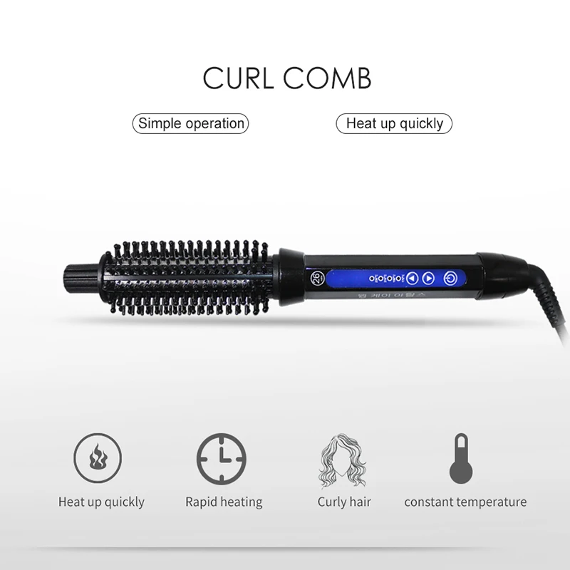 Hair Curling Wand Curler Iron Ceramic Anion Hair Curler Deep Hot Air Brush Heating Roller Styler Hair Care Tools