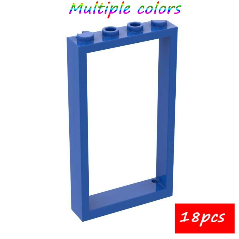 MOC 18 قطعة 60596 إطار الباب 1x4x6 مجموعة مكعبات البناء مع 2 ثقوب الطوب الجسيمات لغز فكرة لعب الأطفال عيد الميلاد هدية عيد الميلاد