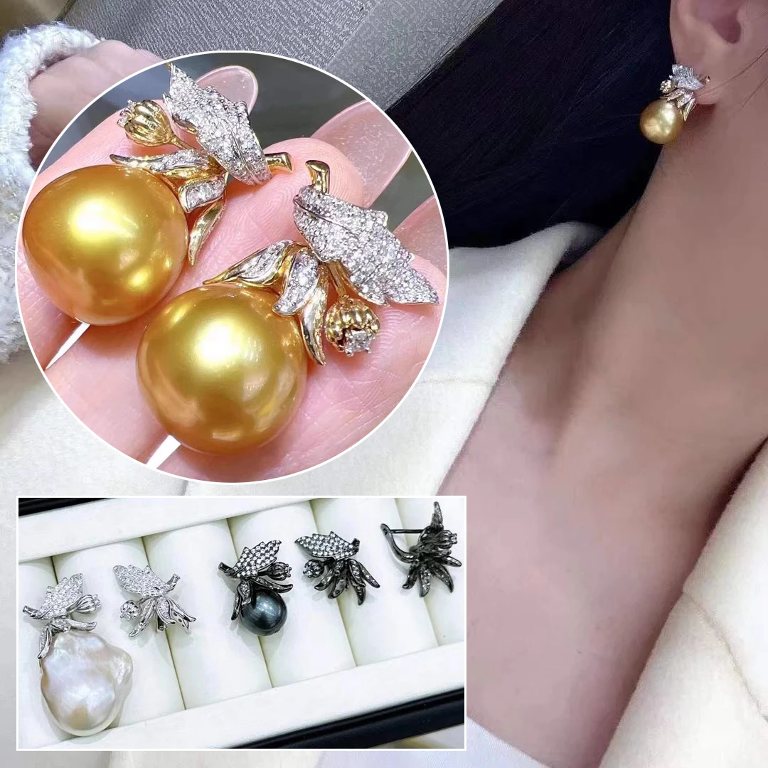 

MeiBaPJ 3 цвета, натуральный серебро 925 пробы, держатель 9-10 мм, натуральный пресноводный жемчуг, серьги-гвоздики с цветком, изысканные свадебные украшения, elry для женщин