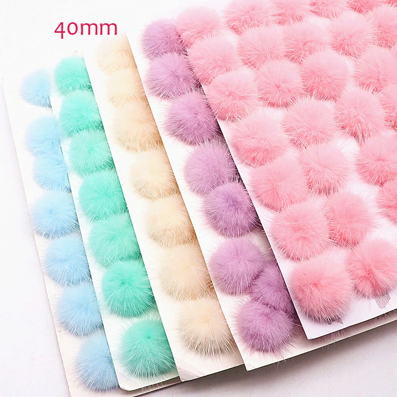 Prawdziwe futro z norek piłka Pompon 25mm 30mm 40mm miękkie pompony 3cm 4cm DIY pom pom futro akcesoria do wyrobu biżuterii materiały do szycia