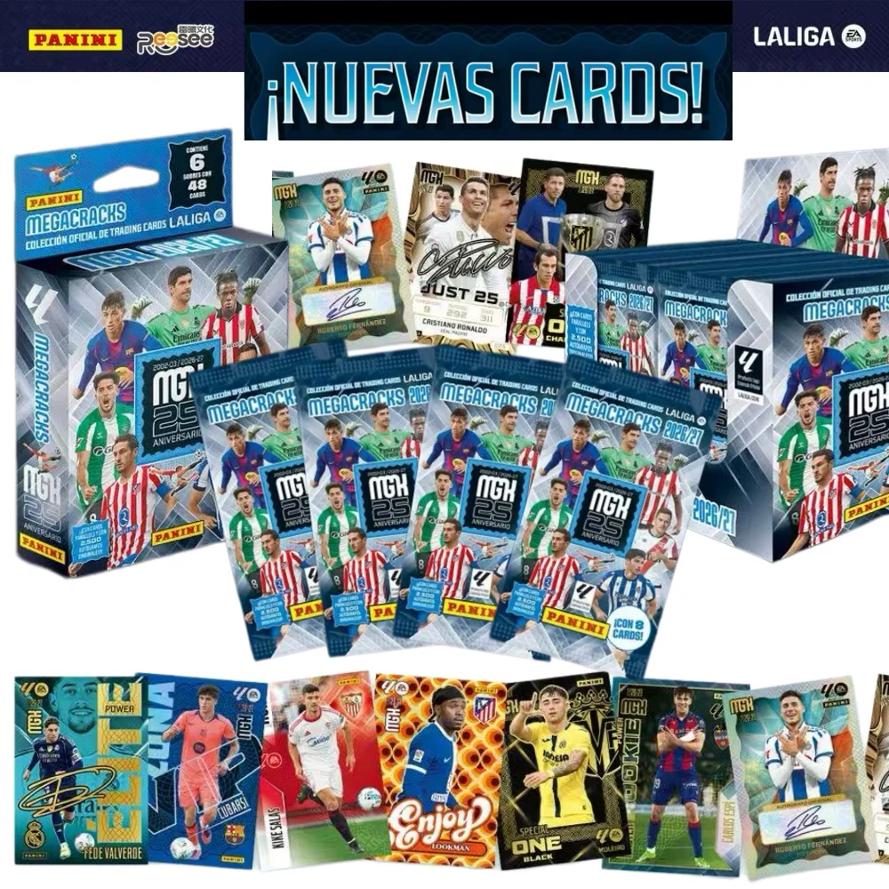 panini-megacracks-2026‑2027-la-liga-football-trading-cards-booster-box-48pcs-soccer-star-cards-autograph-parallel-cards-hobby-gi