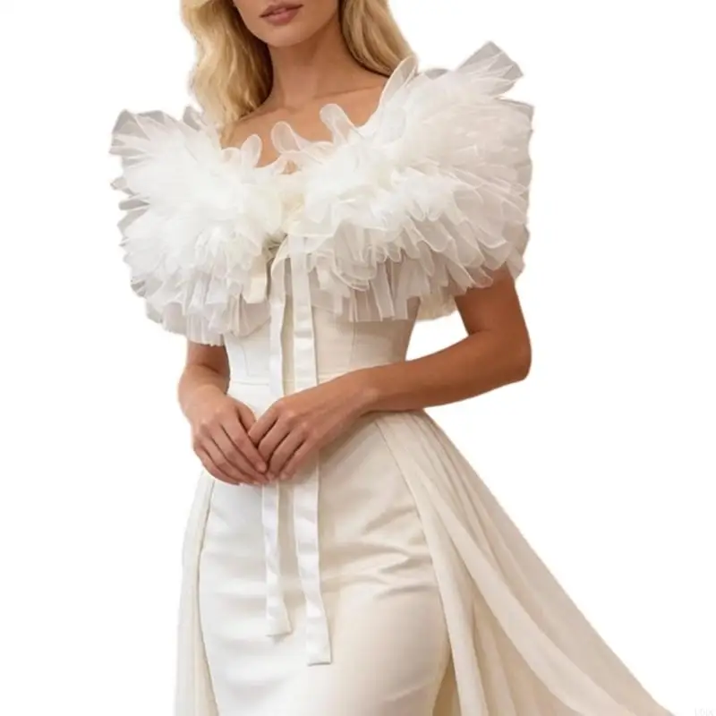 Breathable Polyester Multilayer Shawl In 3 Classical Color Elegant Evening Wrap Suitable For Different Season And Occasion Y166