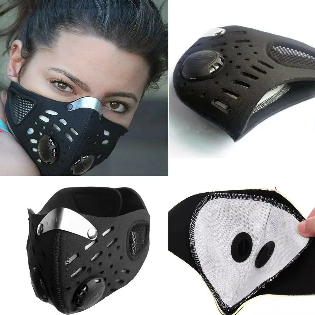 1pc Face Mask With Detachable Filter,Breathable Woven Fabric, Suitable For Cycling, Running, Walking, And Outdoor Activities