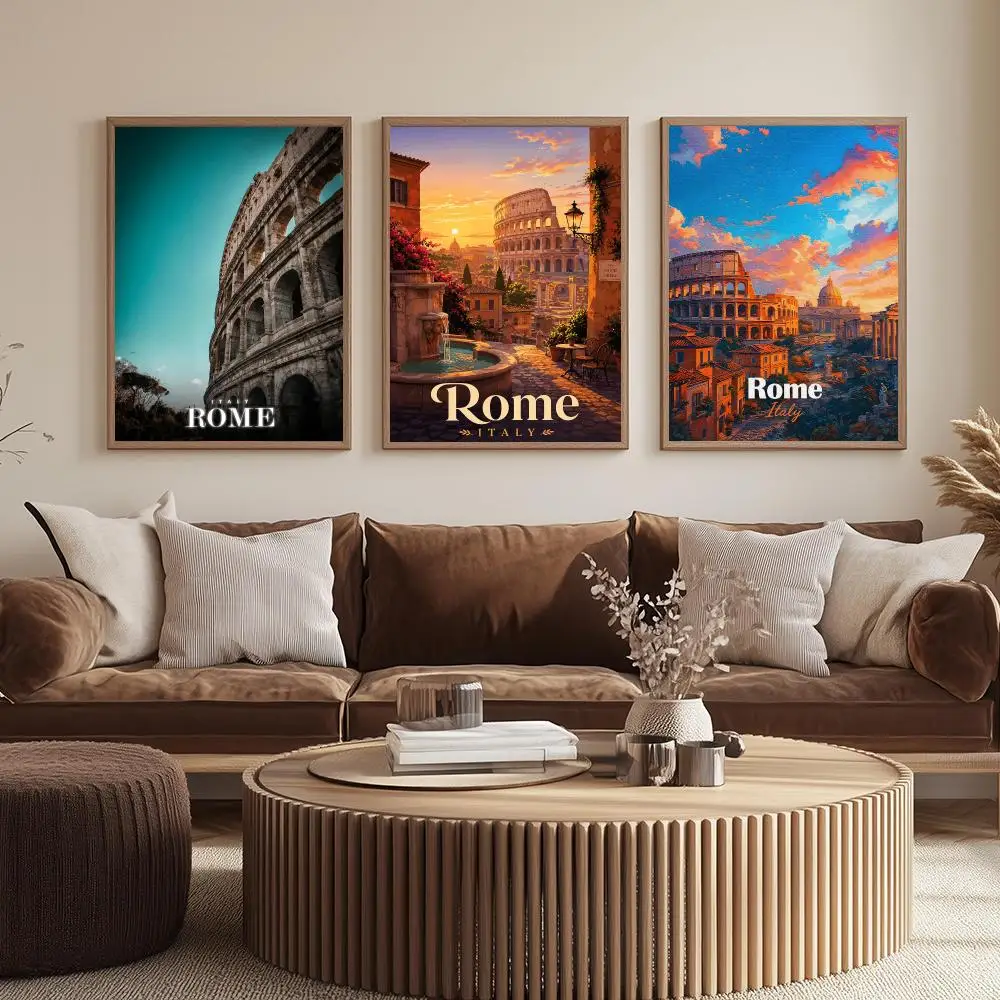 TV R-Rome Poster Modern  Wall Art Aesthetic Minimalist Bedroom Decor Cafe Home Gift PP
