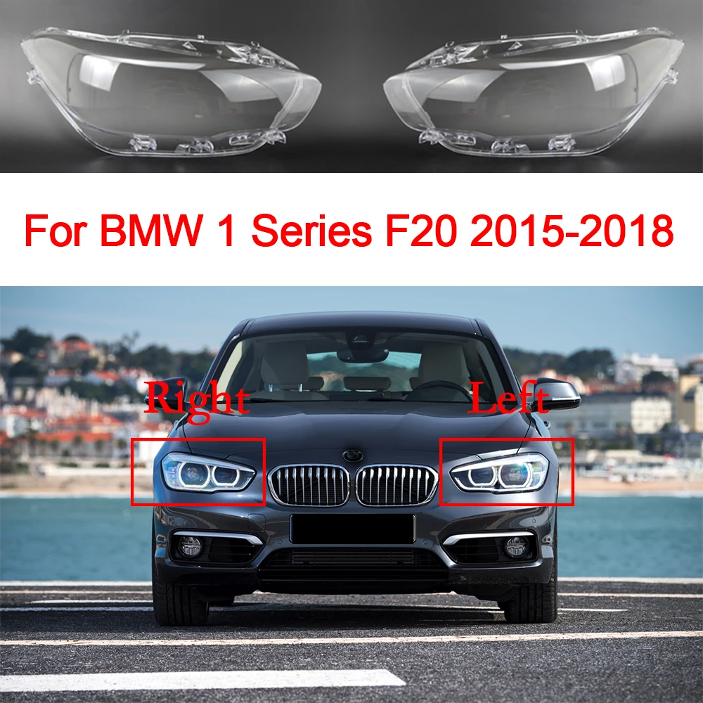 Car Headlight Lens For BMW 1 Series F20 2015 2016 2017 2018 Left/Right  Glass Light Cover Lampshade Car Accessories Replacement